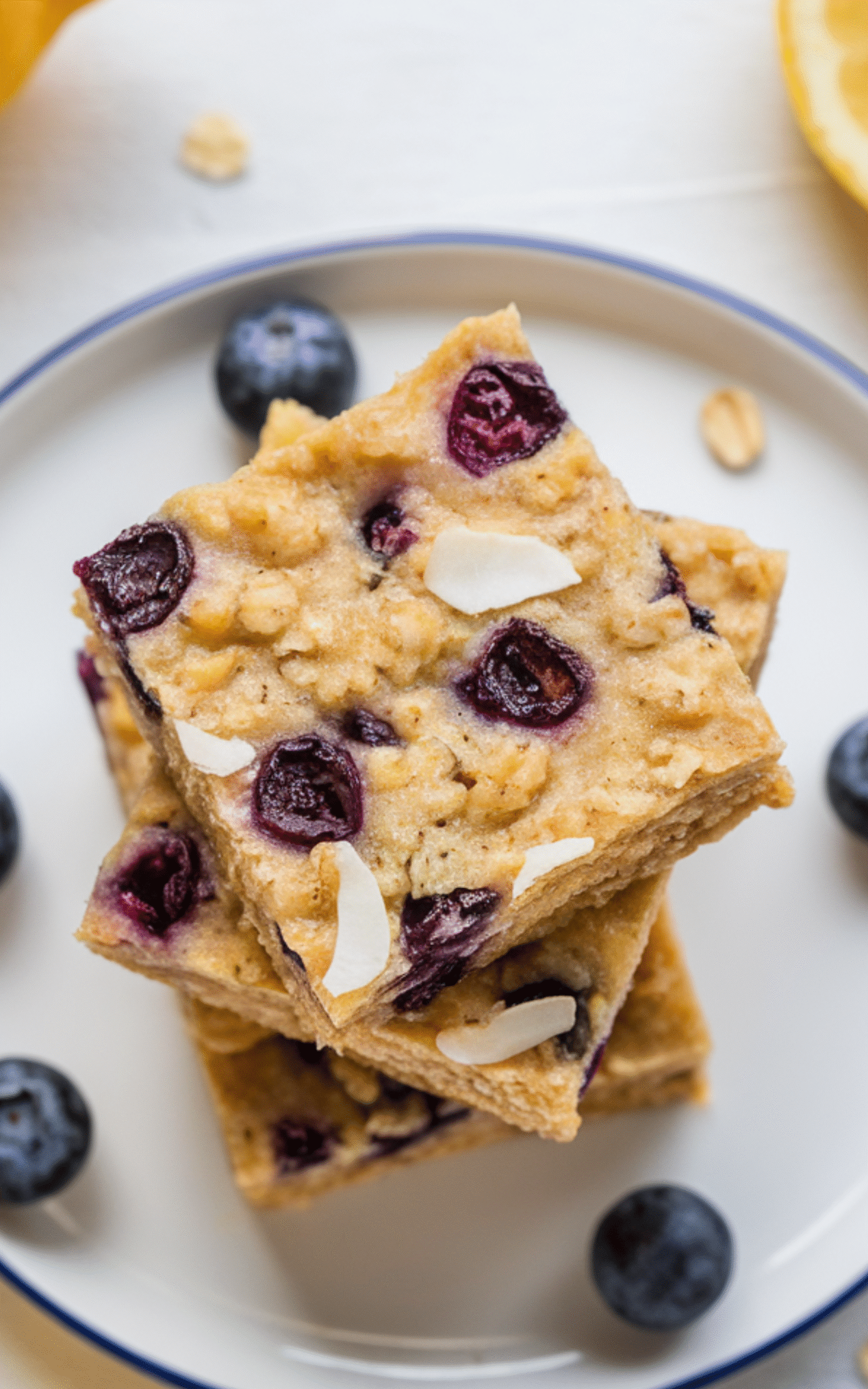 Lemon Blueberry Bran Bars
