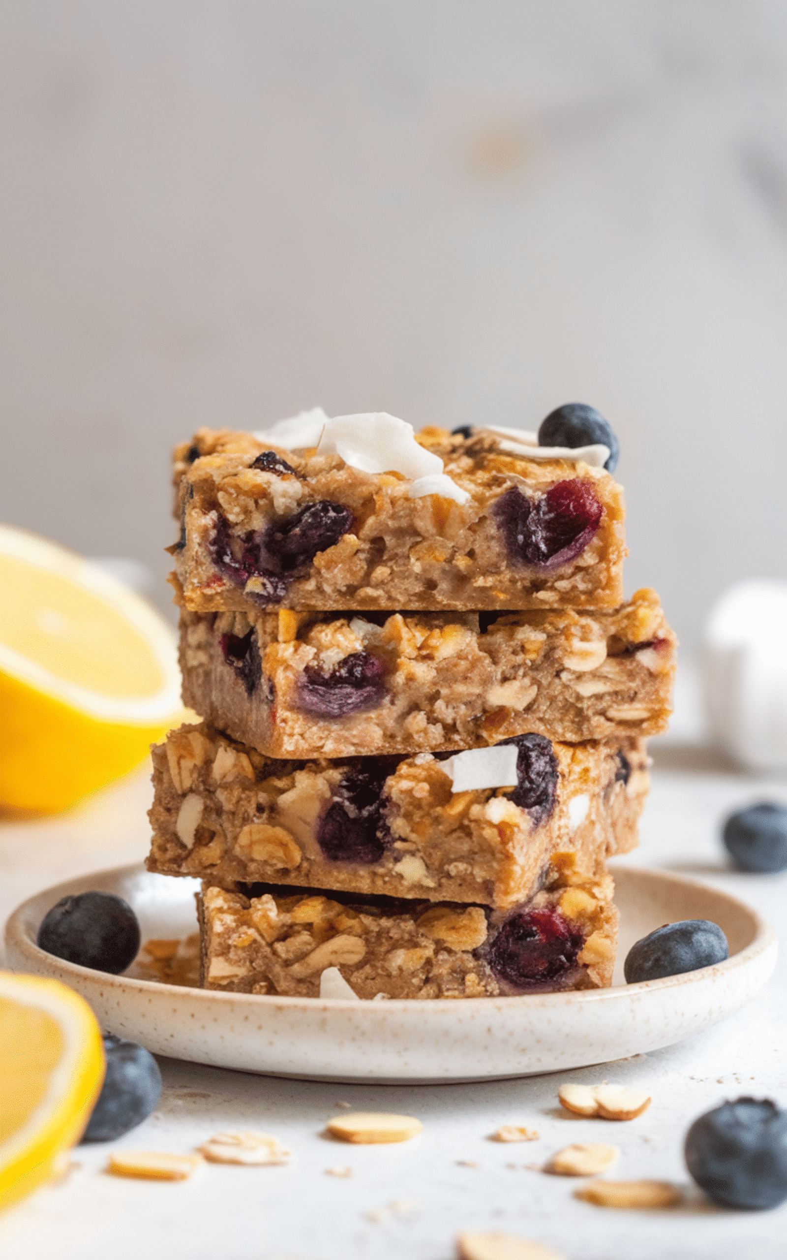 Lemon Blueberry Bran Bars