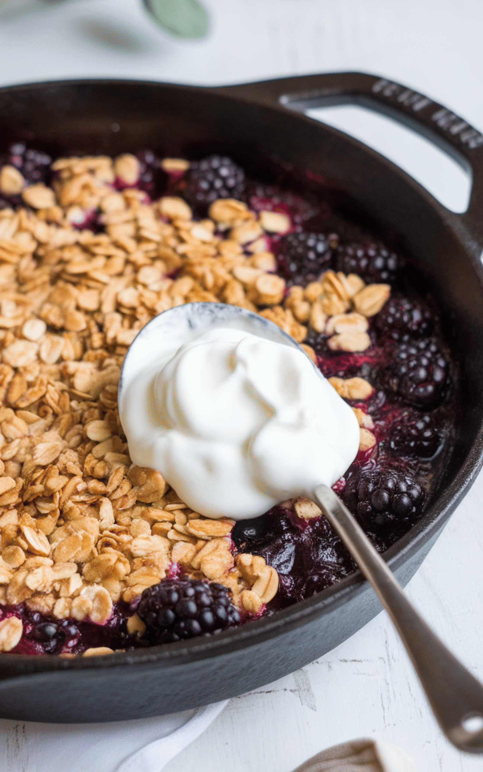 Cast Iron Blackberry Crisp