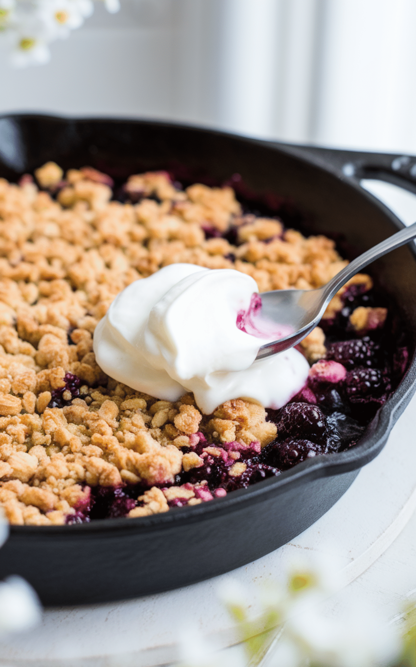 Cast Iron Blackberry Crisp