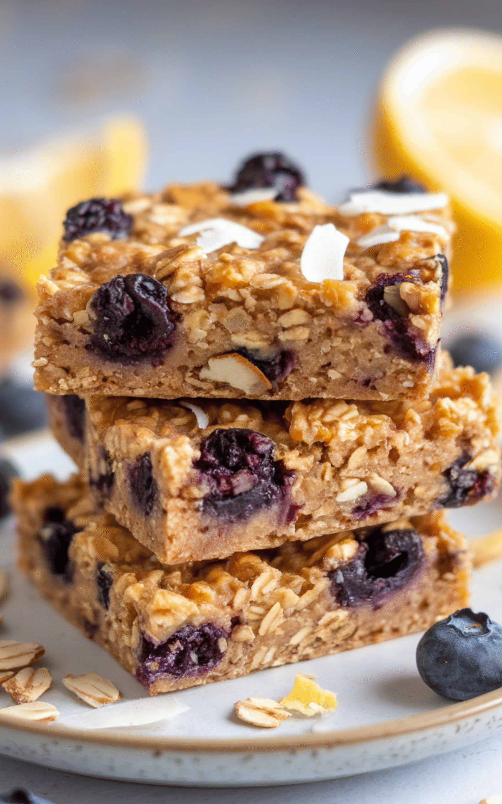 Lemon Blueberry Bran Bars