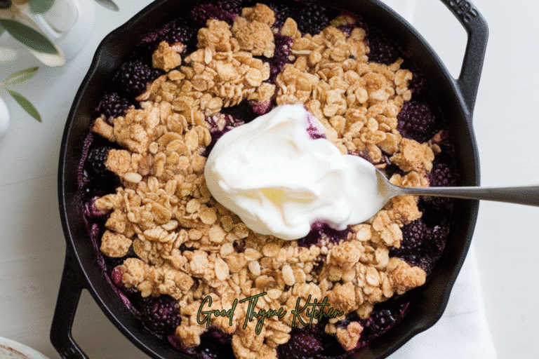Cast Iron Blackberry Crisp