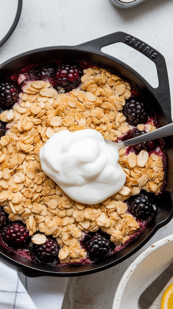 Cast Iron Blackberry Crisp