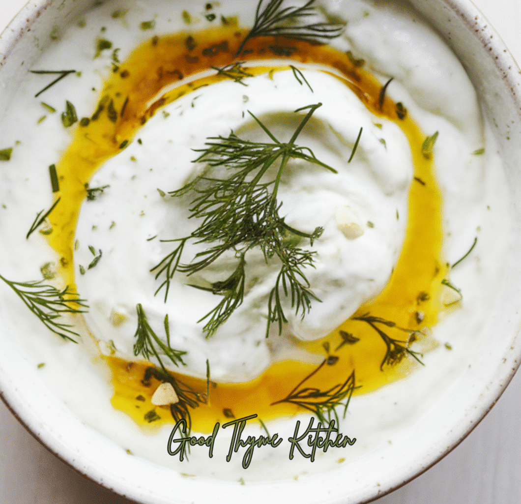 Creamy Tzatziki Dip with Cucumber and Dill