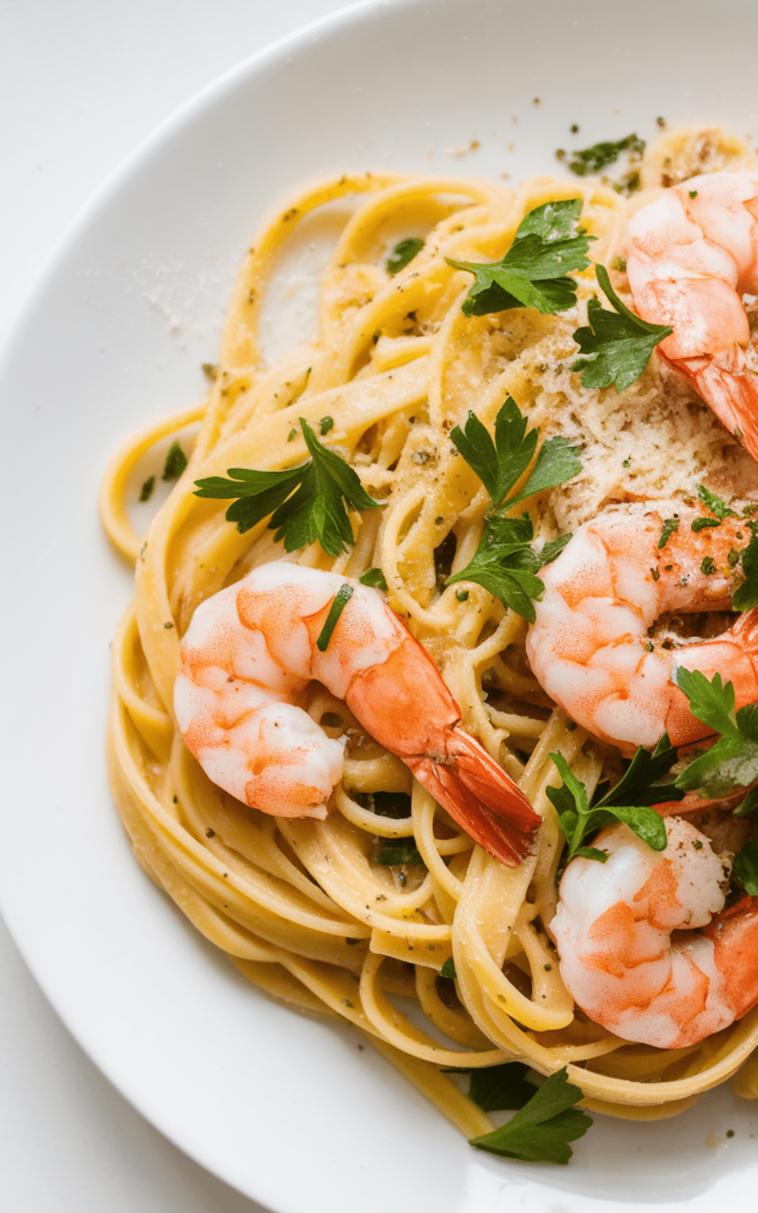 Garlic Lemon Shrimp Pasta